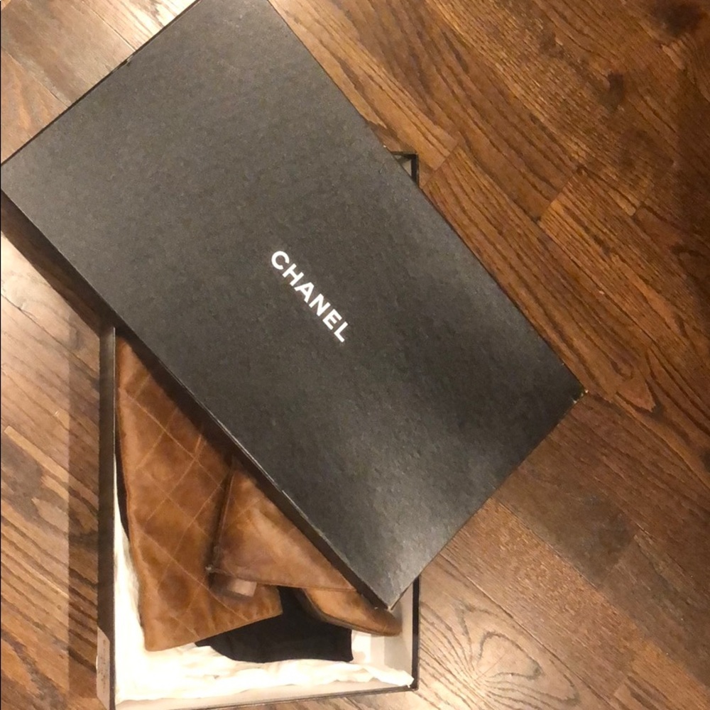 Chanel quilted knee high “riding” boots - Picture 6 of 6